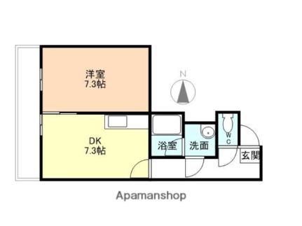 富山県富山市白銀町(賃貸マンション1DK・7階・35.15㎡)の写真 その2