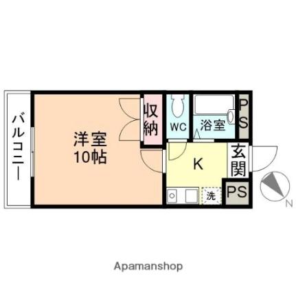 アンサンブル山室 206｜富山県富山市山室(賃貸アパート1K・2階・26.49㎡)の写真 その2