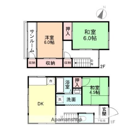 若尾アパート 3｜富山県富山市太郎丸(賃貸アパート3LDK・1階・72.80㎡)の写真 その2