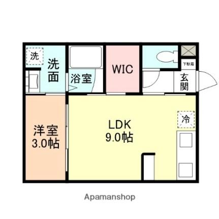 ＩＮＴＥＧＲＡＬ大泉II 106｜富山県富山市大泉(賃貸アパート1LDK・1階・31.12㎡)の写真 その2