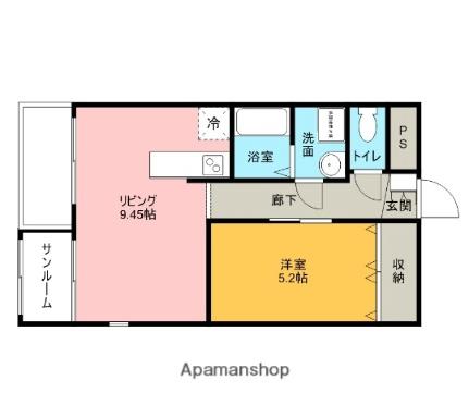 プレーヌ神野 205 ｜ 石川県金沢市神野１丁目（賃貸マンション1LDK・2階・42.58㎡） その2