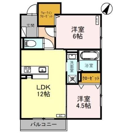 ＤーＲｅｓｉｄｅｎｃｅ諸江町Ｃｏｒａｚｏｎ 302｜石川県金沢市諸江町(賃貸アパート2LDK・3階・54.33㎡)の写真 その2