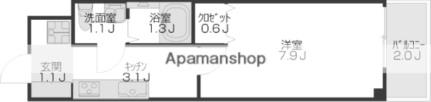 グリーンハイム駅西 401｜石川県金沢市駅西本町２丁目(賃貸マンション1K・4階・31.64㎡)の写真 その2