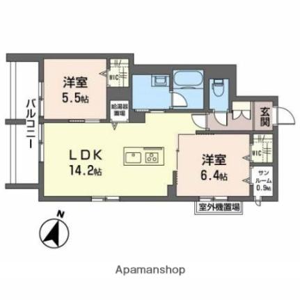 ジョルナーレ七ツ屋町 305｜石川県金沢市七ツ屋町ニ(賃貸マンション2LDK・3階・63.48㎡)の写真 その2