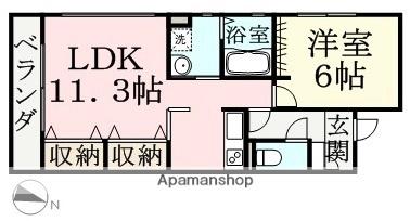 ＬＩＶＥＦＬＡＴ　ＥＢＡＴＡ 203｜福井県福井市江端町(賃貸アパート1LDK・2階・42.35㎡)の写真 その2