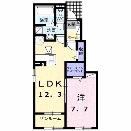 ローズ　ガーデン　大野　Ｂ 104 ｜ 福井県大野市茜町（賃貸アパート1LDK・1階・50.14㎡） その2