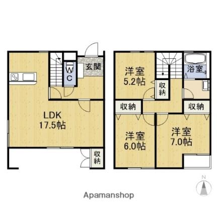 パークハウスネレス 102 ｜ 福井県福井市木田町（賃貸テラスハウス3LDK・1階・98.54㎡） その2