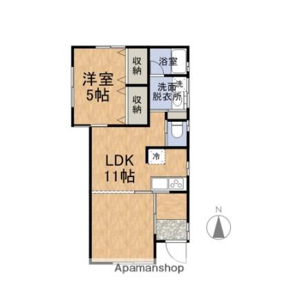 ｍＭ　ｈｏｕｓｅ B ｜ 福井県福井市宝永４丁目（賃貸アパート1LDK・1階・43.80㎡） その2