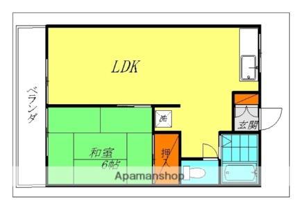 アールエステート富士 202 ｜ 山梨県南都留郡富士河口湖町船津（賃貸アパート1LDK・2階・40.66㎡） その2