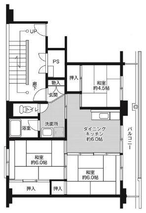 ビレッジハウス松尾1号棟 0205｜長野県飯田市松尾清水(賃貸マンション3DK・2階・53.08㎡)の写真 その2
