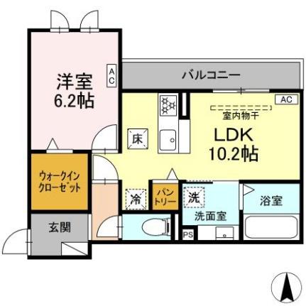 Ｇｒａｎｄ（グラン）Ａｖａｎ（アバン）　Ａｖａｎ（アバン） 101 ｜ 岐阜県羽島郡岐南町下印食３丁目（賃貸アパート1LDK・1階・43.70㎡） その2