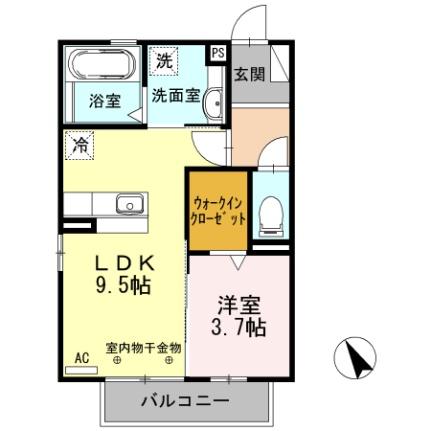 キサラギ 202｜静岡県富士市今泉(賃貸アパート1LDK・2階・36.96㎡)の写真 その2