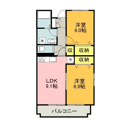 アルストロメリア 102｜静岡県駿東郡長泉町南一色(賃貸マンション2DK・1階・53.31㎡)の写真 その2