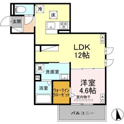 静岡県沼津市真砂町(賃貸アパート1LDK・1階・40.55㎡)の写真 その2