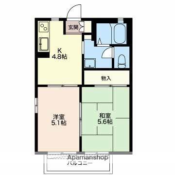 フレグランス石原坂 A201｜静岡県御殿場市川島田(賃貸アパート2DK・2階・35.30㎡)の写真 その2