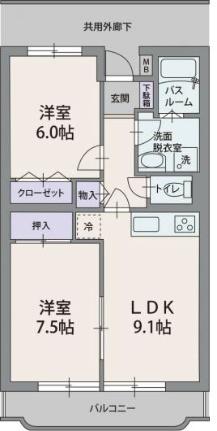 セレーノｕ． 202 ｜ 静岡県田方郡函南町大土肥（賃貸マンション2DK・2階・53.03㎡） その2