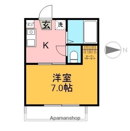 フレグランス万代Ａ 201｜静岡県富士宮市源道寺町(賃貸アパート1K・2階・20.31㎡)の写真 その2