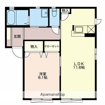 ルミエールガーデン 102｜静岡県富士市浅間上町(賃貸アパート1LDK・1階・43.75㎡)の写真 その2