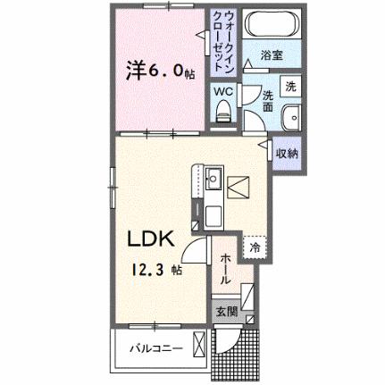 フォンテーヌ 101 ｜ 静岡県浜松市中央区上新屋町（賃貸アパート1LDK・1階・44.70㎡） その2