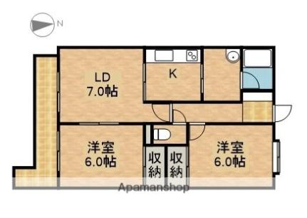 エヴァグリーン 102｜静岡県浜松市中央区蜆塚２丁目(賃貸マンション2LDK・1階・55.44㎡)の写真 その2