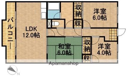 静岡県浜松市中央区佐鳴台４丁目(賃貸マンション3LDK・2階・66.15㎡)の写真 その2