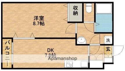 静岡県浜松市中央区田町(賃貸マンション1DK・4階・41.02㎡)の写真 その2