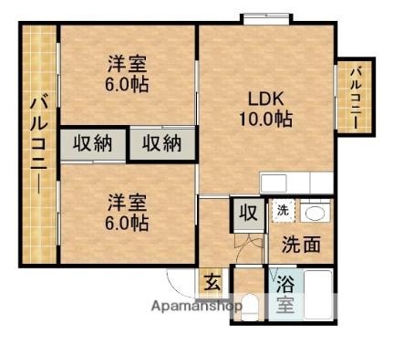 静岡県浜松市中央区芳川町(賃貸アパート2LDK・1階・59.50㎡)の写真 その2