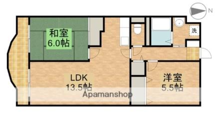 静岡県浜松市中央区渡瀬町(賃貸マンション2LDK・3階・56.00㎡)の写真 その2