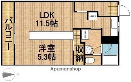 静岡県浜松市中央区中野町(賃貸マンション1R・1階・38.88㎡)の写真 その2