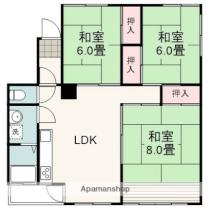 中島団地Ｓ－12 301 ｜ 静岡県静岡市駿河区中島（賃貸マンション3LDK・3階・65.00㎡） その2