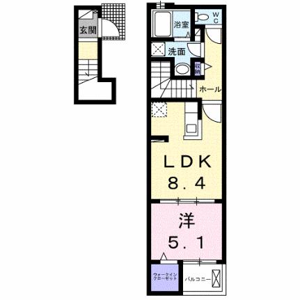 リュニック 202｜静岡県静岡市葵区沓谷５丁目(賃貸アパート1LDK・2階・38.81㎡)の写真 その2