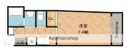 名古屋市営桜通線 吹上駅 徒歩11分の賃貸マンション 4階1Kの間取り