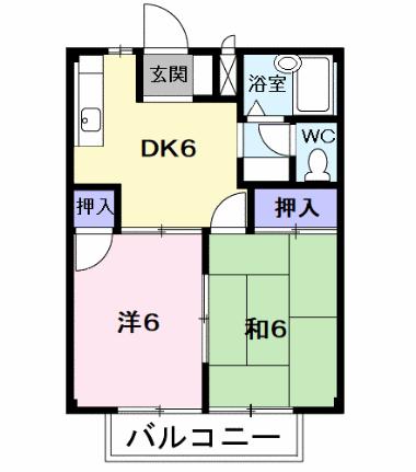アーバンハイツ 202｜愛知県犬山市字東北野(賃貸アパート2DK・2階・39.74㎡)の写真 その2