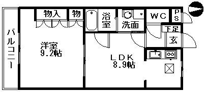 ピュア　ガーデン 103｜愛知県名古屋市中川区かの里１丁目(賃貸アパート1LDK・1階・40.50㎡)の写真 その2