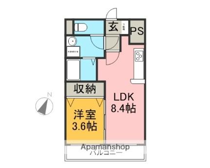 グレイス 202｜三重県四日市市川北３丁目(賃貸マンション1LDK・2階・32.40㎡)の写真 その2