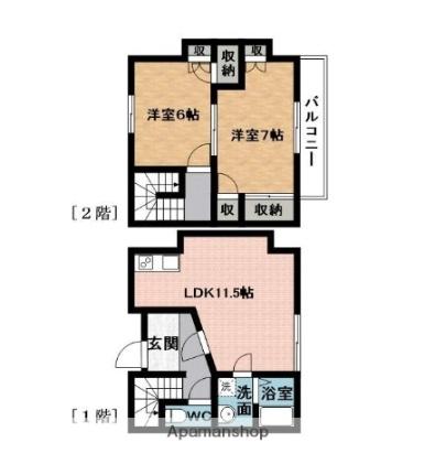 グランディス城東北棟  ｜ 三重県伊賀市西明寺（賃貸アパート2LDK・1階・62.10㎡） その2