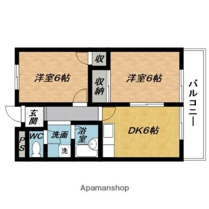 ハイツエイブリッジII ｜三重県名張市朝日町(賃貸マンション2DK・2階・44.55㎡)の写真 その2