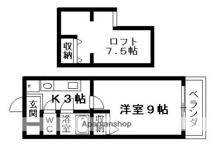 セコンダリー谷畑 507｜滋賀県草津市野村６丁目(賃貸マンション1K・5階・25.50㎡)の写真 その2