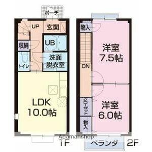 滋賀県長浜市小堀町(賃貸テラスハウス2LDK・1階・59.63㎡)の写真 その2