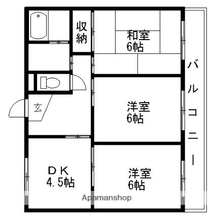 エクシード西大津 ｜滋賀県大津市錦織３丁目(賃貸マンション3K・2階・50.05㎡)の写真 その2