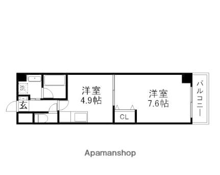 Ｇｒｅｅｎｗｉｃｈ　Ｈｏｕｓｅ ｜滋賀県大津市大萱１丁目(賃貸マンション1DK・5階・30.45㎡)の写真 その2