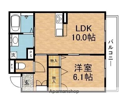 エバーグリーン 302 ｜ 滋賀県東近江市佐生町（賃貸マンション1LDK・3階・42.08㎡） その2