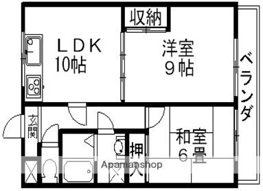 Ｎａｓｕ27 202｜滋賀県彦根市後三条町(賃貸マンション2LDK・2階・56.70㎡)の写真 その2