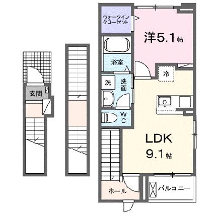 ピノ　アルデア 301｜滋賀県大津市本堅田６丁目(賃貸アパート1LDK・3階・42.20㎡)の写真 その2