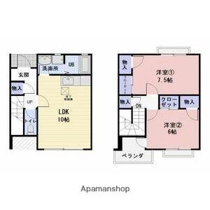 ティアラハイツ常福寺 B3｜滋賀県長浜市宮司町(賃貸テラスハウス2LDK・2階・64.80㎡)の写真 その2