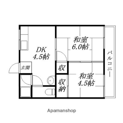 ハイツ勝部 203｜滋賀県守山市勝部１丁目(賃貸アパート2DK・2階・30.30㎡)の写真 その2