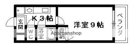 セコンダリー谷畑 218｜滋賀県草津市野村６丁目(賃貸マンション1K・2階・25.50㎡)の写真 その2