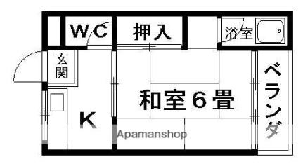 滋賀県草津市平井４丁目(賃貸マンション1K・2階・20.25㎡)の写真 その2