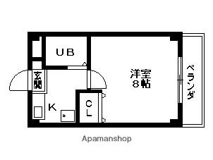 滋賀県草津市野路東５丁目(賃貸アパート1K・3階・20.60㎡)の写真 その2