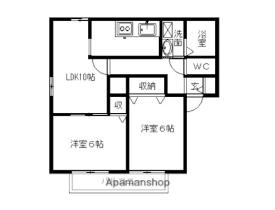 メゾン・ド・ボヌール 201 ｜ 滋賀県東近江市山路町（賃貸アパート2LDK・2階・52.66㎡） その2